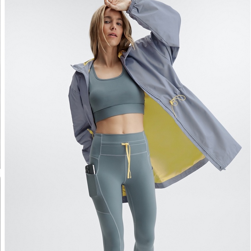 Fabletics Johanna Oversized Parka Cotton Blend Hooded Zip Up Sweater Size S